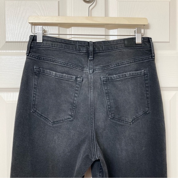 Hollister Black Ultra High Rise Mom Jeans 29 Distressed High Waisted Frayed Hem - Picture 8 of 12